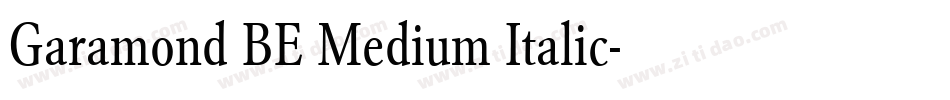 Garamond BE Medium Italic字体转换